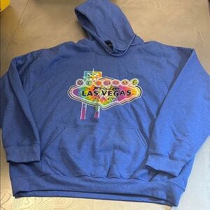Gildan Blue Sweater with Las Vegas Design